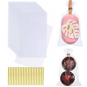 lot 2356 image: TEMLQPACK 200Pack 3x6Inches Clear Cellophane Bags with Ties - Oreo, Macaron, Soap, Rice Krispie Treat, Chocolate Truffle Gift Treat Bags for Bakery, Candy, Party Favor