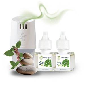 lot 2361 image: Scent Fill 100percent Natural Patchouli Spa Plug in Air Freshener, Scented Oil Refills, 2 Refills  Diffuser