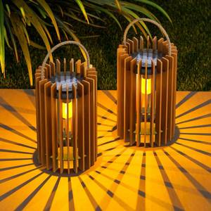 lot 3306 image: 2-Pack Solar Lanterns Outdoor Hanging Portable Table Top Decorative Lamp DIY Lantern Lights Water-Resistant for Outside Patio Yard Garden Porch