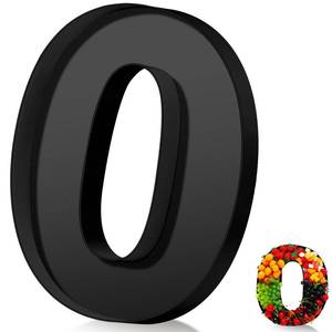 lot 3334 image: Mifoci 13.7in 2026 Cardboard Number for Charcuterie Graduation Photo Booth Props Birthday Party Anniversary Fillable Paper Mache Chocolate Candy Cupcake Gifts(Black,Number 0)