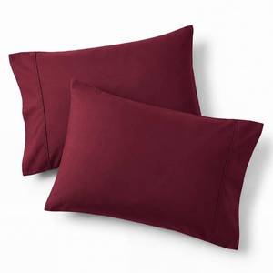 lot 4269 image: Bedsure Queen Pillow Cases Set of 2 - Burgundy Red Brushed Microfiber Pillowcase 2 Pack, Super Soft Pillowcase, Pillow Case Covers with Envelope Closure for Kids, Wrinkle, Fade Resistant,20x30 Inches