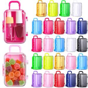 lot 4279 image: Leinuosen Mini Suitcase Chritsmas Party Favor Gift Box 2.99 x 2.01 x 1.5 Inches Mini Plastic Travel Suitcase for Wedding(24 Pcs)