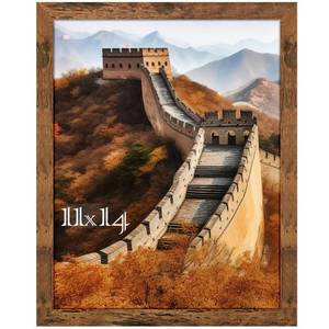 lot 6284 image: Picrit 11x14 Picture Frame, Photo Frame for Wall Mounting Display, Brown