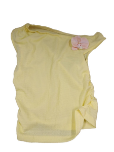 lot 6328 image: MakeMeChic Womenfts 3D Flower Summer Top Yellow Large