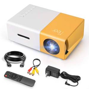 lot 11266 image: Mini Projector, Meer Portable Pico Full Color LED LCD Video Projector for Children Present, Video TV Movie, Party Game, Outdoor Entertainment with HDMI USB AV Interfaces and Remote Control