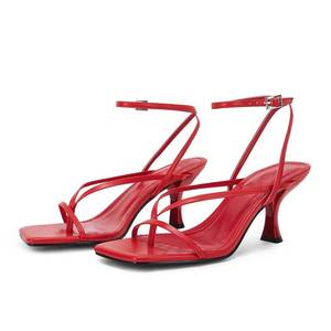 lot 11270 image: PiePieBuy Womens Kitten Heel Sandals Square Open Toe Ankle Buckle Strap Dress Shoes Size 9 (Slight Use)