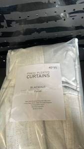 lot 11285 image: Pinch Pleated Curtains Blackout Panel 40x95 (Used)