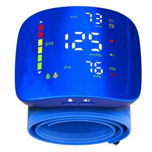lot 12043 image: Wrist Blood Pressure Monitor, Rechargeable Blood Pressure Cuff with Large LED Screen - 2  99 Sets of Memory, One-Button Turn OnOff Voice and Switch User