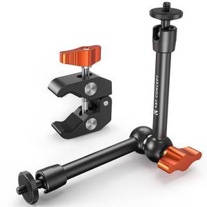 lot 12046 image: KandF CONCEPT 9.8in Magic Arm Clamp Kit with 14in and 38in Thread Screw 360° Ball Heads Articulating Magic Arm Camera Mount for Monitor, Flash, LED Light, Microphone, Camera Cage, Action Camera