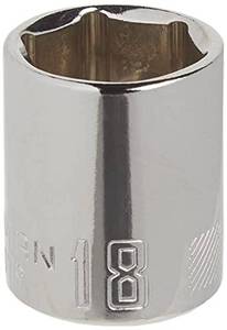 lot 12394 image: CRAFTSMAN Shallow Socket, Metric, 38-Inch Drive, 18mm, 6-Point (CMMT43579)