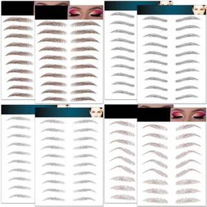 lot 12432 image: Eyebrow Tattoo Stickers 84 Pairs, 8 Sheets Eyebrow Temporary Tattoo Peel Off Sticker Waterproof 6D Hair-Like False Instant Transfer for Women, Girls  Natural Strokes, Shaping