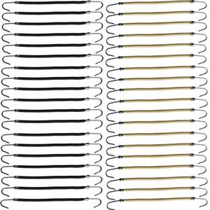 lot 12436 image: NSBELL 40PCS Ponytails Hooks Elastic Band Hair Clips Rubber Bands Holder Hair Styling for Women Girls (Black and Apricot)