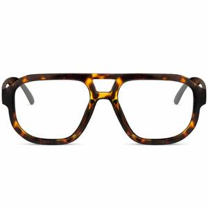 lot 12437 image: livho Retro Aviator Blue Light Blocking Glasses for Women Men with Soft Case, Trendy Rectangle Computer Eyeglasses