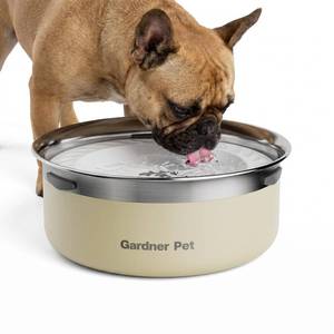 lot 13581 image: Gardner Pet Slow Water Bowl for Dogs � No Spill, Anti-Splash Floating Plate Design, Slows Drinking to Reduce Mess, Keeps Water Clean and Floors Dry, 2L