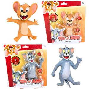 lot 14406 image: Tom and Jerry Squishy Stretchy 5in 12cm Action Figures Twin Pack