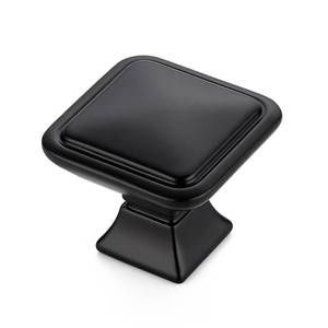 lot 17525 image: Ravinte 30 Pack Solid Single Hole Square Foot Cabinet Arch Knobs Kitchen Cabinet Knobs Matte Black Cabinet Knobs Black Drawer Pulls Kitchen Cabinet Hardware Knobs for Cabinets Cupboard Handles