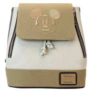 lot 18024 image: Loungefly Disney Mickey and Friends Canvas Mini Backpack