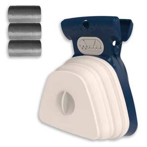 lot 18031 image: Dog Pooper Scooper, Portable Poop Scooper Handheld Size for Walking Large and Small Dogs Outside Yard or Travel Outdoors, Pup Poop Scoop with Container and 30pcs Pet Waste Bag Attachment, Blue