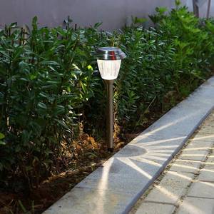 lot 18048 image: voona Solar LED Outdoor Lights 8-Pack Stainless Steel Pathway Landscape Lights for Outdoor Path Patio Yard Deck Driveway and Garden, (Silver)