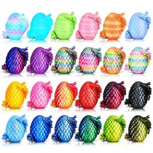lot 18064 image: Drofex 24P 3D Printed Dragon Eggs, Mystery Crystal Dragon Egg for Birthday Party Favors, Unique 3D Fidget Toys for Classroom Prizes Bag Stuffers, Fantasy Tabletop Decor for Kids and Collectors