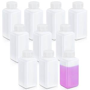 lot 18483 image: UMETASS 3.6oz110ml Leak Proof Plastic Bottles with Caps for Liquids Sample, Reusable Small Bottles Containers for Travel, Camping and Hiking (Translucent, 10 Pcs)