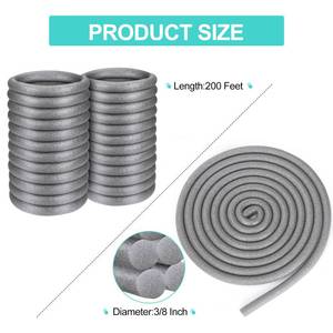 lot 19925 image: 38in Diameter x 200ft Length Backer Rod Caulk Saver Foam Backer Rod for Gaps and Joints Backing Concrete Filler
