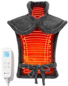 lot 19929 image: CooCoCo HSA Approved Heating Pad for Back Pain Relief, FSA Eligible Items Only, Electric Heat Pad for Neck Shoulders, Auto Off, Moist Heating, 24inx33in, 10ft Cord, Gray