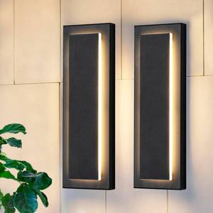 lot 19930 image: ZSMAIKU 15.7 in Outdoor Wall Sconce Light,Modern Exterior Lights Fixture,Outdoor Porch Lights for House,Patio,Outdoor Wall Lighting,3000K Warm White, 12 W 2 Packs