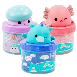 lot 19936 image: Original Squishmallows Premium Cloud Slime, 3-Pack, 9 Add Ins, 8 oz.