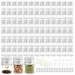 lot 19952 image: UCEHIPAW 330 Pcs 5ml Mini Glass Bottles with Aluminum Screw Cap Small Clear Jars Tiny Storage Vials Containers for DIY Craft Decoration