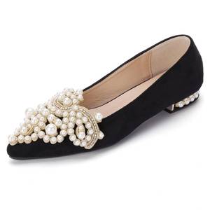 lot 19957 image: YJJQMYYCPA Flats for Women Bling Rhinestone Pointed Flat Shoes Comfort Slip on Low Heel Wedding Dress Shoes Ballet Flat Shoe Black 8.5