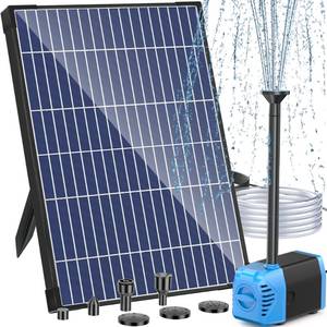 lot 19970 image: Antfraer 12W Solar Fountain Pump, Solar Water Pump 160GPH Flow Adjustable, Solar Powered Water Pump with 16.5Ft Cord Length for Small Pond, Fish Pond Bird Bath Garden Waterfall Hydroponics