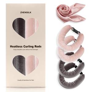 lot 20007 image: Heatless Hair Curler Set � 4PCS Velvet Overnight Blowout Rods for Heatless Curls, Jumbo Flexible Curling Rods to Sleep In, No Heat Curling Tools for Natural Waves and Curls