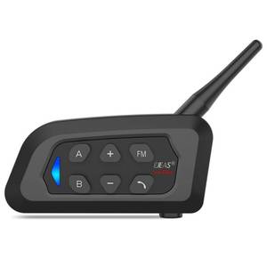lot 20012 image: EJEAS V4 Plus Helmet Communication System, Motorcycle Bluetooth V5.1 Headset 1500m Helmet Intercom with Noise Reduction3D SoundFM RadioHands-Free, Ideal for 2 to 4 Riders Group Talking (1PC)