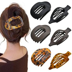 lot 20024 image: Flat Claw Clips for Women, Large Duckbill French Hair Clips, 6 Pack Non-Slip Matte Hair Accessories for Thick and Thin Hair (5 ONLY)