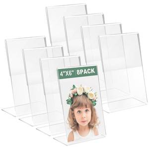 lot 20058 image: Lechay 8 Pcs 4x6 Inch Clear Acrylic Photo Frame Scratch-Resistant and Multi-Scene Styling Frame Display Pictures for Home,School,office Clear Memories