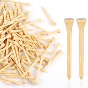 lot 20072 image: Guirnd 150PCS Professional Wooden Golf Tees 2 34 inch Biodegradable Bamboo Golf Tees, Stable and Reliable, Available in Natural Color