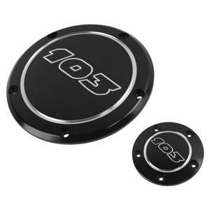 lot 20083 image: HIYOYO Motorcycle 103 Derby Cover Timer Timing Points Cover for Harley Touring Road King Street Glide Road Glide Electra Glide Tri Glide Dyna Softail 1999-2015 (Chrome)