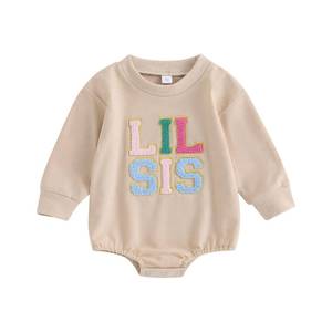lot 20085 image: LIOMENGZI Big Sister Outfit Toddler Big Sister Little Sister Matching Clothes Graphic T-Shirt Tee Blouse Sweatshirt Top (Apricot Big SIS, 12-46  Months)