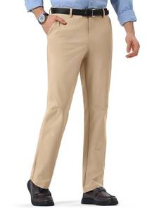 lot 20484 image: Willit Mens Golf Pants Stretch Comfy Work Dress Pants 28ftft30ftft32ftft34ftft Lightweight Casual Pants Slacks with Pockets Light Khaki 38W x 28L