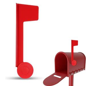 lot 20488 image: JIYIN Mailbox Flag Replacement, Easy Installation Red Metal Mailbox Flag Universal Mailbox Flag for Outgoing Mailbox