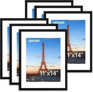 lot 1735 image: 11x14 Picture Frame Black 6-Pack V-11X14-6H X0031XQ8BJ