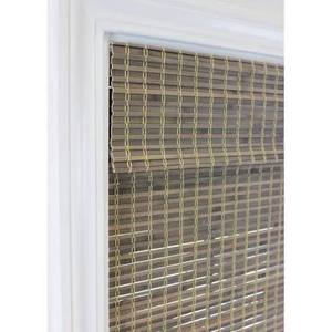 lot 1736 image: Cordless Bamboo Roman Shades 34inW x 64inH BDP-Driftwood JPT023-DKZLM-043