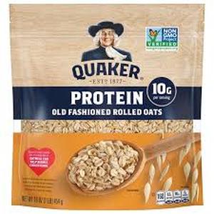lot 20469 image: Quaker Oats Protein Rolled Oats 10 oz Bag