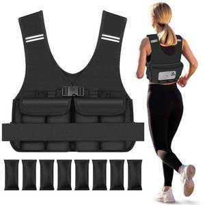 lot 1791 image: DMDG Adjustable Weighted Vest for Woman Men With Shoulder Pads 2-10 lbs, Weighted Vest For Walking, Running, Cross Training, Muscle Building,Improve Bone Health- Comfortable, Washable