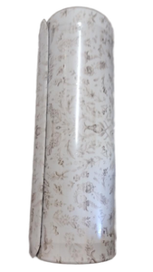 lot 1796 image: House of Noa floor mat white with grayish flower pattern approximately 6 ft by 30 in