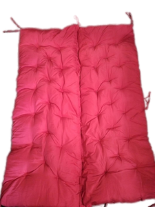 lot 1809 image: Read outdoor cushions approximately 4 ft by 5 ft