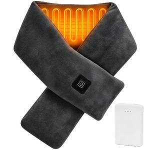 lot 2184 image: Diweez Heated Scarf Neck Heating Pad, Heated Neck Wrap for Neck Pain Relief, USB Heating Scarf Electric Heated Neck Warmer with 5000mAh Power Bank and 3 Heating Levels (Dark Grey)