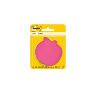 lot 2379 image: Post-it Notes, Apple Shape, Assorted Colors, 2.6x2.6 in, 2 Pads, 75 SheetsPad (7350-APL)