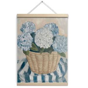 lot 2388 image: UTELKA Blue Hydrangea Wall Art Abstract Flroal Posters Aesthetic Hanging, Botanical Decorations Retro Hydrangea Wall Decor Aesthetic for Farmhouse Bedroom Kichen Bathroom 12x16